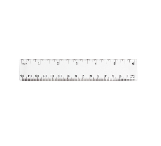 S Clear plastic Ruler