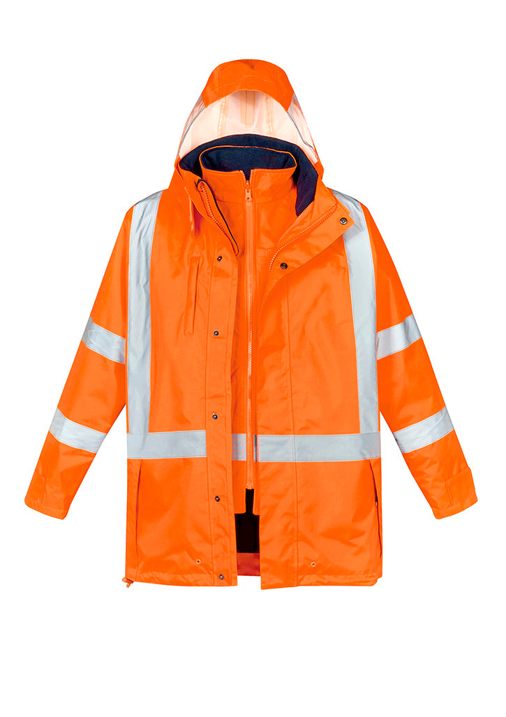 Mens Hi Vis X Back 4 In 1 Waterproof Jacket