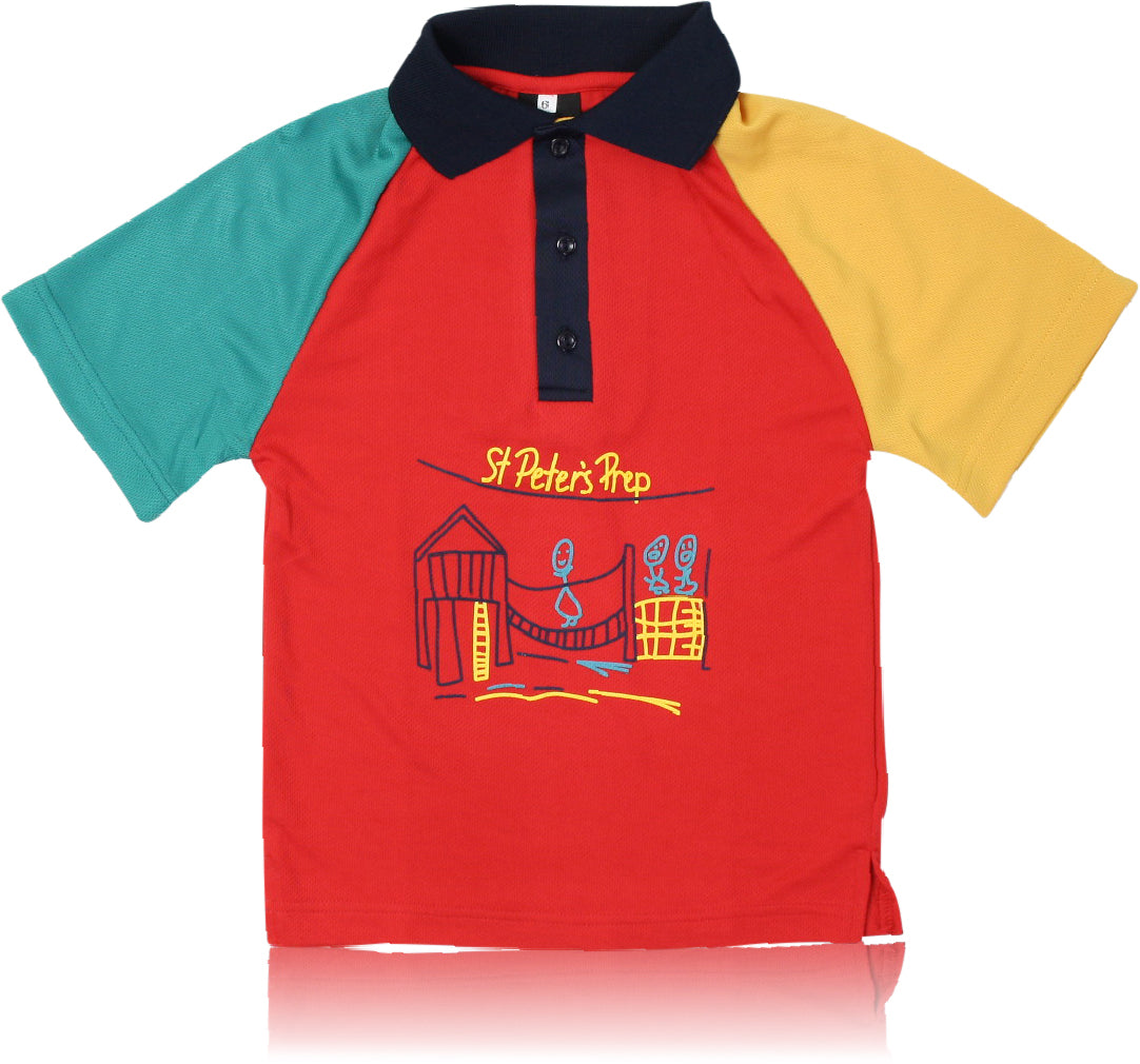Red Prep Polo St Peters Rky