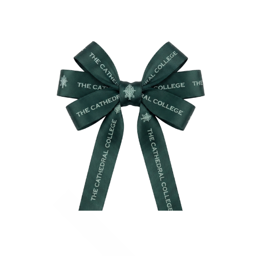 Hair Ribbon Green TCC white